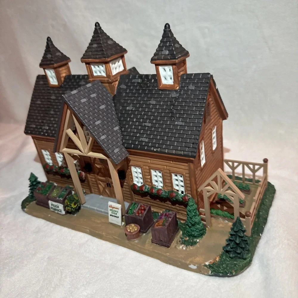 Lemax Porcelain Barn From Wegmans Organic Farm Christmas Village‎ NO LIGHT CORD